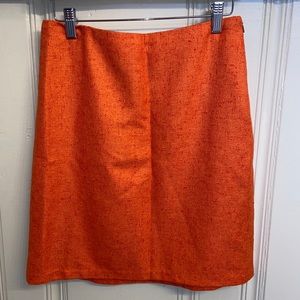 SEVIER Custom Skirts Orange Twill Pencil Skirt Women’s small Fall Classy Preppy
